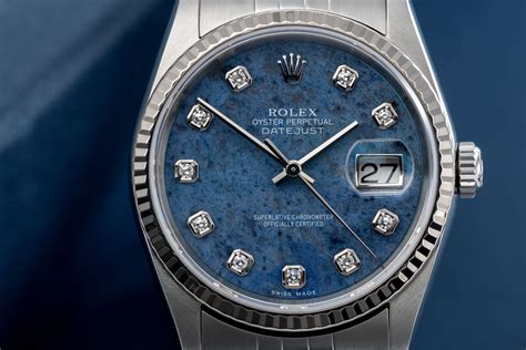 rolex 16234 datejust sodalite dial box and certificate|2000 Rolex DateJust ref. 16234 “Sodalite Diamond Dial, Box.